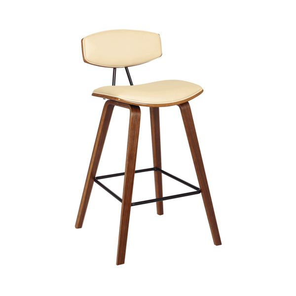 Armen Living Fox 25.5in. Faux Leather Modern Counter Bar Stool