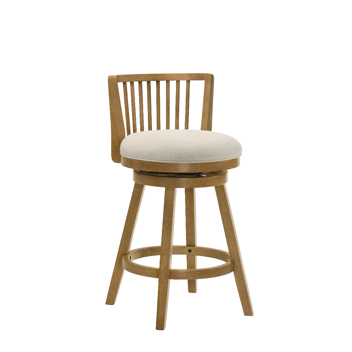 Armen Living Harper 30" Rubberwood Bar Height Barstool - Ivory