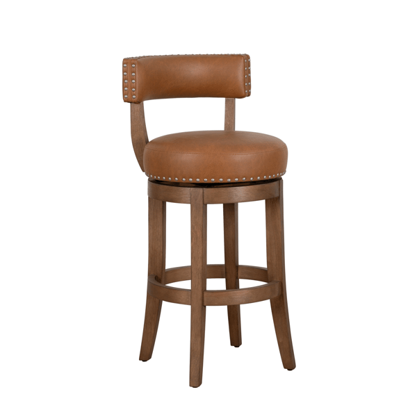 Armen Living Mystic Faux Leather Counter Height Bar Stool