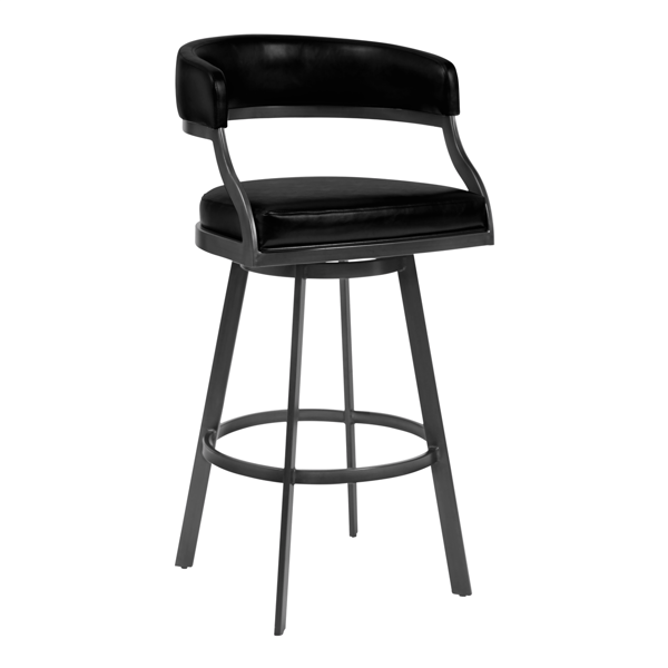 Armen Living Saturn Bar Height Swivel Painted Finish Bar Stool