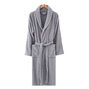 Unisex Ozan Premium Home Azure Turkish Cotton Bath Robe