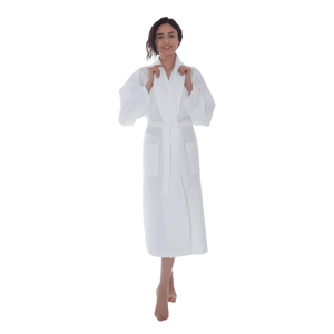 Unisex Ozan Premium Home Waffle Turkish Cotton Bath Robe