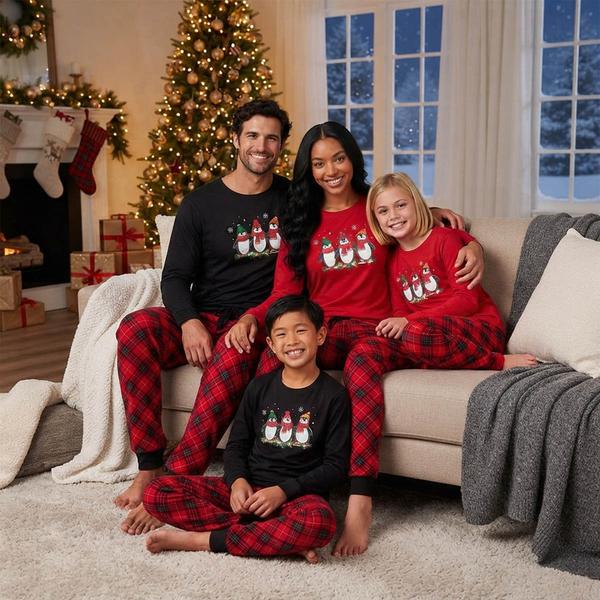FamJam Long Sleeve Penguin Family Pajama Set