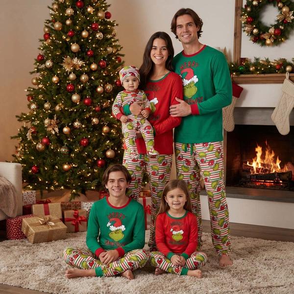 Grinch Long Sleeve Merry Grinchmas Pajama Set